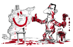 BASHAR ASSAD PAINTS SYRIA by Daryl Cagle
