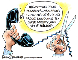 LANDLINE PHONE TREND by Dave Granlund