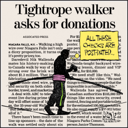 NIAGARA FALLS TIGHTROPE WALKER by Terry Mosher