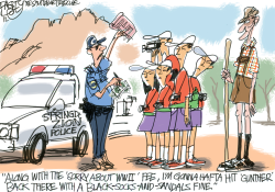LOCAL TOURIST SHAKEDOWN by Pat Bagley