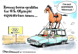 ROMNEY HORSE IN OLYMPICS by Dave Granlund