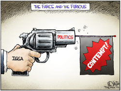 THE FARCE AND THE FURIOUS  by Christopher Weyant