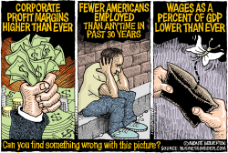 CORPORATE PROFITS HIGH  EMPLOYMENT LOW  by Monte Wolverton