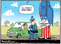 IMMIGRATION RULING by Bob Englehart