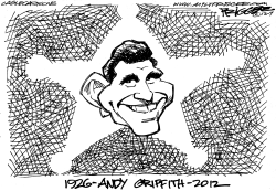 ANDY GRIFFITH -RIP by Milt Priggee