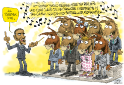 TALKING-POINT CHORUS  by Daryl Cagle