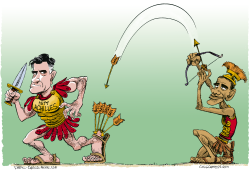 MITT ACHILLES  by Daryl Cagle