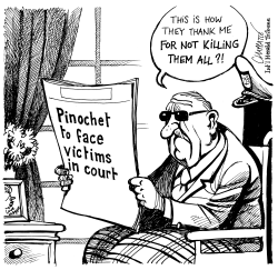 PINOCHET TO FACE JUSTICE by Patrick Chappatte