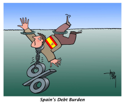 SPAIN'S DEBT BURDEN by Arend Van Dam