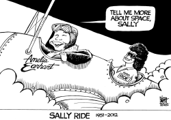 SALLY RIDE, RIP, B/W by Randy Bish