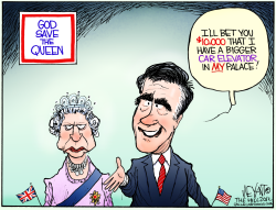 ROMNEY TAKES LONDON  by Christopher Weyant