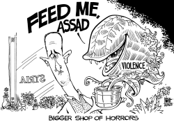 SYRIAN SHOP OF HORRORS, B/W by Randy Bish