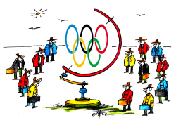 WORLD WATCHES THE OLYMPICS  by Pavel Constantin
