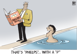 PHELPS SWIMS INTO HISTORY,  by Randy Bish