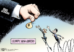 GOING FOR THE GOLD  by Nate Beeler