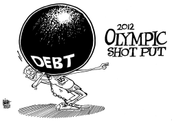 OLYMPIC DEBT TOSS, B/W by Randy Bish