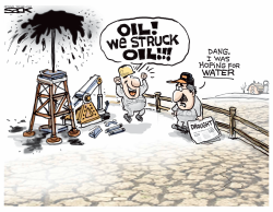 OIL OR WATER by Steve Sack