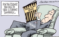 FISCAL CLIFF  by Mike Keefe