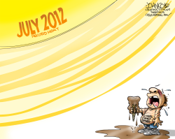 HOT JULY AND CLIMATE-CHANGE DENIER  by John Cole
