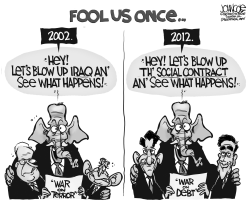 GOP AND SOCIAL CONTRACT BW by John Cole