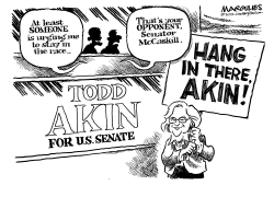 AKIN WON'T QUIT by Jimmy Margulies