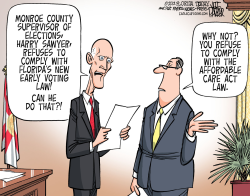 LOCAL  FL GOV SCOTT VS MONROE ELECTIONS SUPERVISOR by Jeff Parker