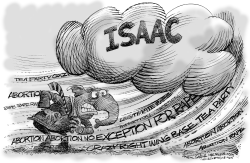 HURRICANE ISAAC DELAYS GOP CONVENTION by Daryl Cagle