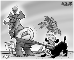 AKIN AND THE GOP CONVENTION BW by John Cole