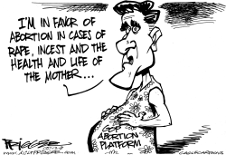 ROMNEY AND ABORTION by Milt Priggee