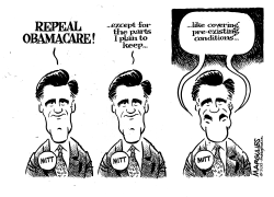 ROMNEY ON OBAMACARE by Jimmy Margulies