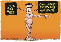ROMNEY DISTRACTION  by Daryl Cagle