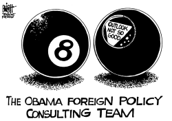 OBAMA'S FOREIGN POLICY, B/W by Randy Bish