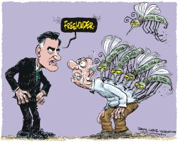 ROMNEY MOSQUITOES  by Daryl Cagle