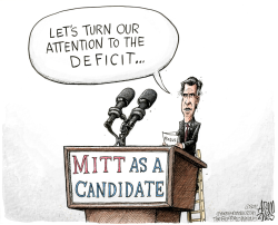 ROMNEY AND THE DEFICIT  by Adam Zyglis