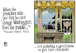 OBAMA ON THE OUTSIDE,  by Randy Bish