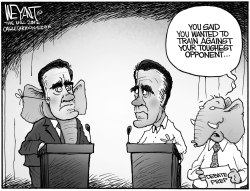 ROMNEY'S TOUGHEST OPPONENT by Christopher Weyant