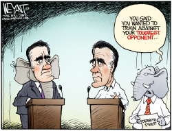ROMNEYS TOUGHEST OPPONENT by Christopher Weyant