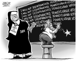 LOCAL PA  NUNS AND VOTER ID BW by John Cole