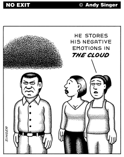 EMOTIONS IN THE CLOUD by Andy Singer