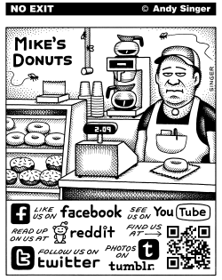 MIKES DONUTS by Andy Singer