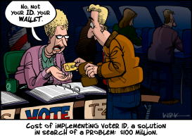 COST OF VOTER ID by Kirk Anderson