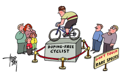 DOPING-FREE CYCLIST by Arend Van Dam