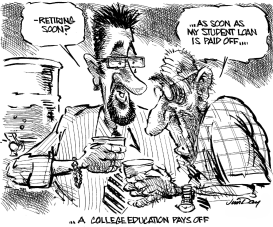 A college education pays off by Jim Day