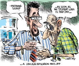 A college education pays off -  by Jim Day