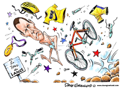 LANCE ARMSTRONG STRIPPED by Dave Granlund