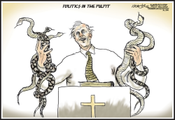 POLITICAL SNAKE HANDLING IN THE PULPIT by J.D. Crowe
