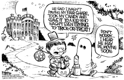 OBAMA TRICK OR TREAT by Rick McKee