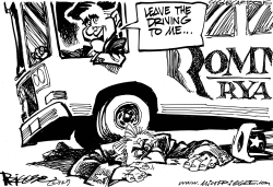 ROMNEY BUS by Milt Priggee