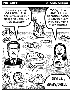 ROMNEY ON CLIMATE CHANGE by Andy Singer