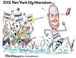 BLOOMBERG AND NYC MARATHON by Dave Granlund